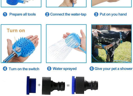 Kit manguera con manopla para bañar a tu mascota