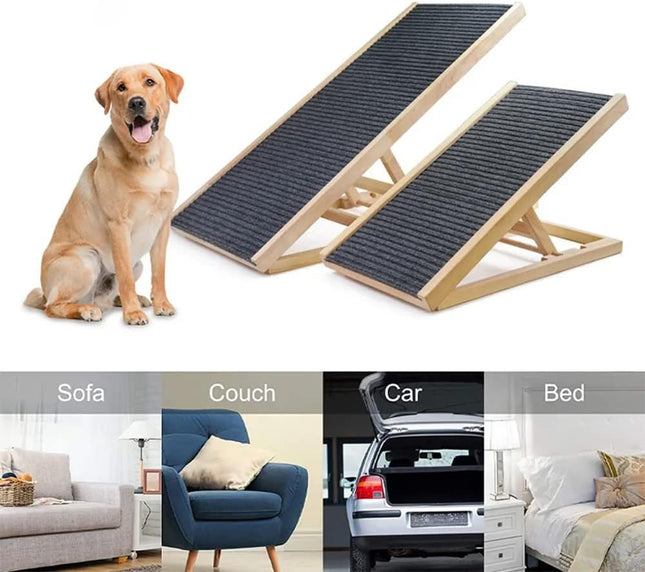 Rampa Plegable Y Ajustable Para Mascotas