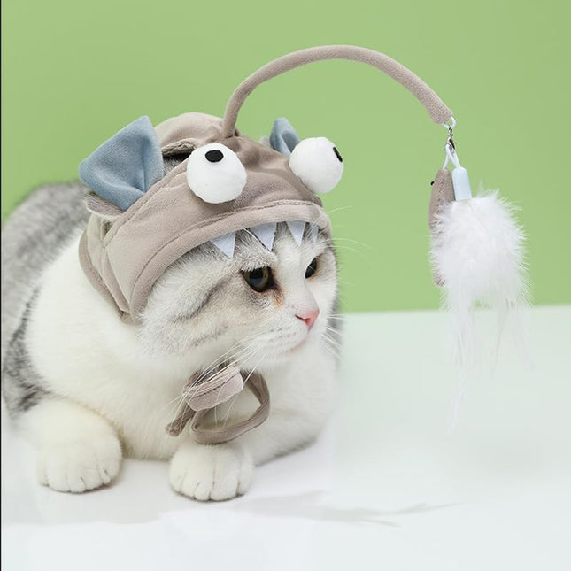 Juguete Para Gato Gorro Con Pescado Colgante