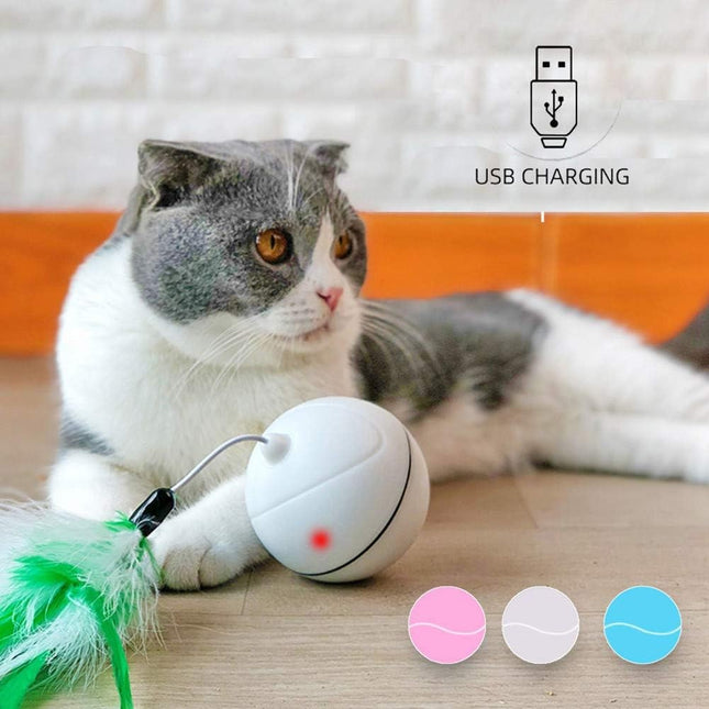 Juguete para gato pelota con movimiento recargable