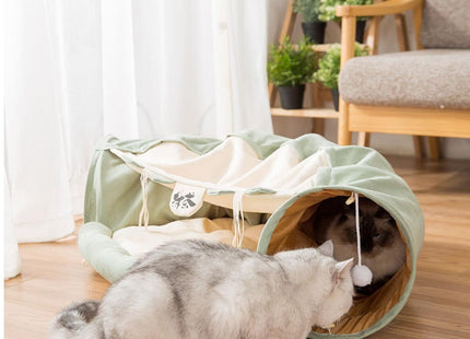 Juguete Túnel Y Casa Para Gato 2 en 1