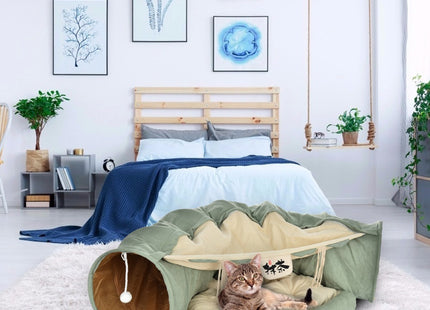 Juguete Túnel Y Casa Para Gato 2 en 1