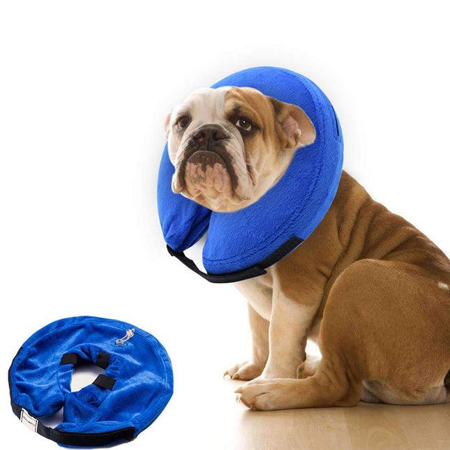 Collar isabelino de tela inflable para perro o gato