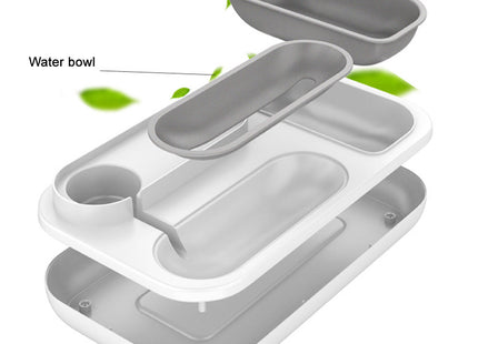 Plato Comedero Con Dispensador De Agua
