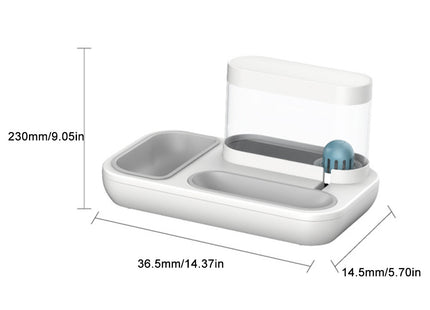 Plato Comedero Con Dispensador De Agua