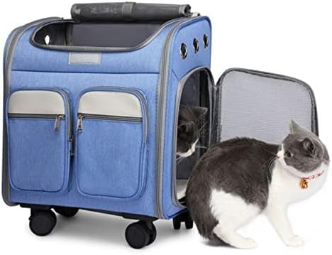 Carrito De Tela Transportador Con Ruedas Para Mascotas