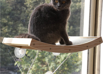 Cama Aérea De Madera Y Sisal Para Gatos