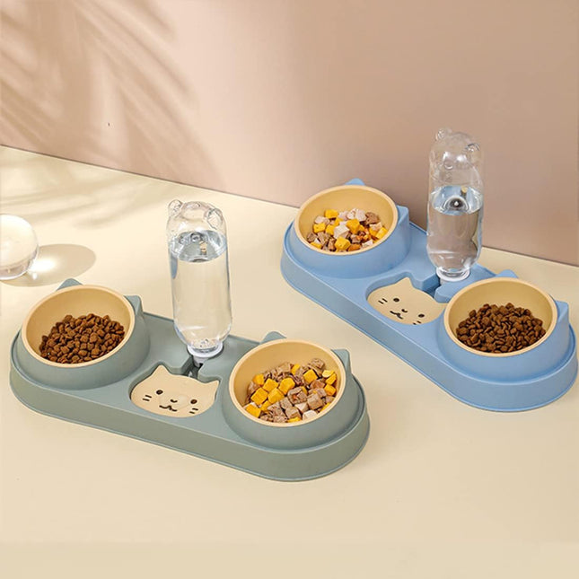 Plato Doble + Dispensador De Agua