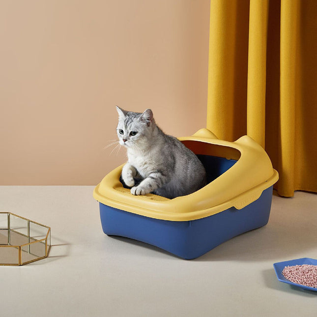 Baño Bandeja Para Gato Grande Semi Cerrado Incluye Pala Sanitaria
