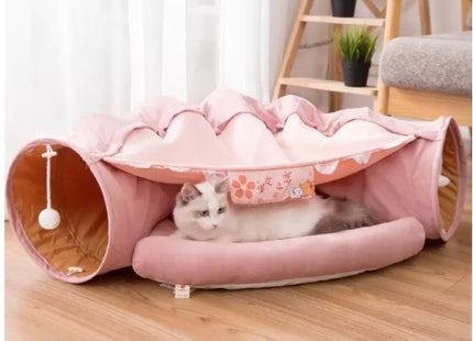 Juguete Túnel Y Casa Para Gato 2 en 1
