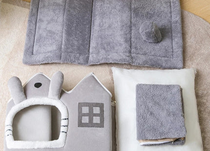 Cama Cucha Tipo Casa Desarmable Para Perro o Gato