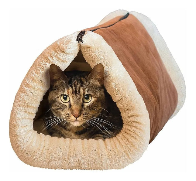 Cama para Gatos 2 en 1 con Forma de Túnel