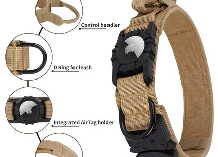 Collar Táctico para Perros con Soporte AirTag